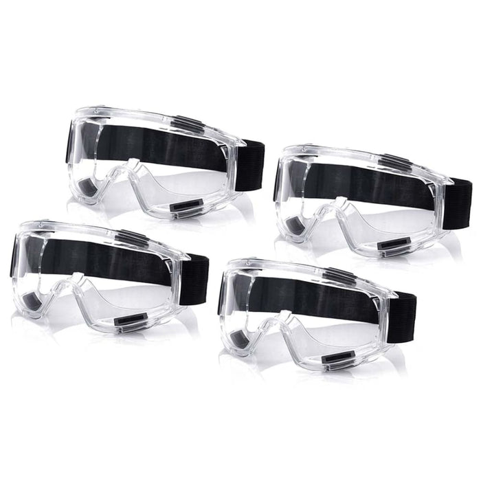 4x Clear Protective Eye Glasses Safety Windproof Lab Goggles