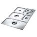 4x Gastronorm Gn Pan Lid Full Size 1 Stainless Steel Tray
