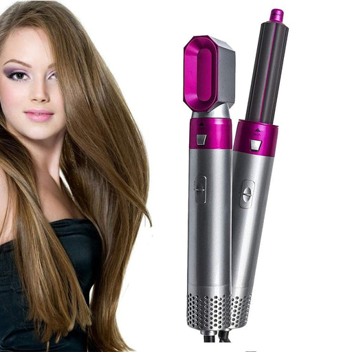 5-in-1 Hot Air Brush Hair Volumizer Straightener And Curler