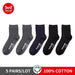 5 Pairs Black Business Men Socks Cotton New Style Casual