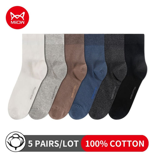 5 Pairs Men’s Socks Cotton New Style Black Business Man