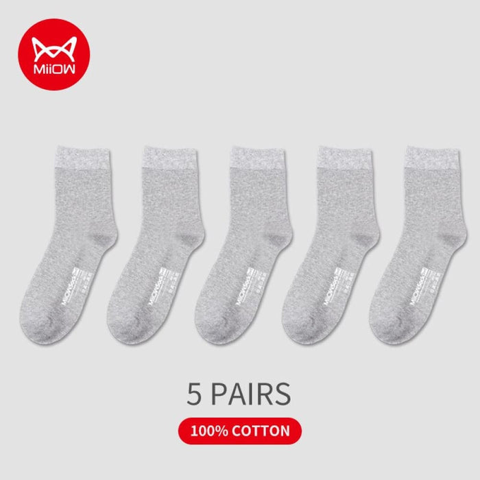 5 Pairs Men’s Socks Cotton New Style Black Business Men