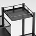 5 Tier Steel Square Rotating Kitchen Cart Multi-functional