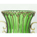 51cm Green Glass Tall Floor Vase With 12pcs Artificial Fake