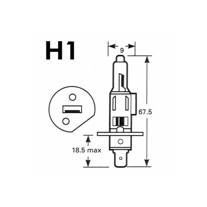 Car Bulb By MTech Ptzsw1Duo H1 55W P145S