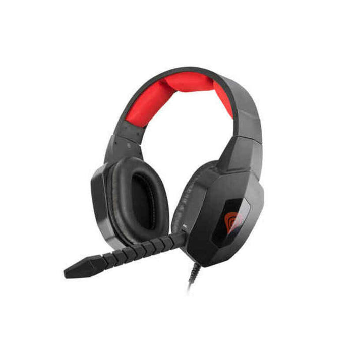 Headphones With Microphone By Genesis Argon 400 Red Black