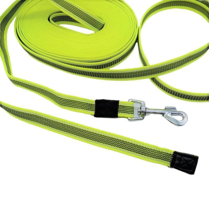 5m 10m 15m Reflective Rubber Leash For Dog - Green