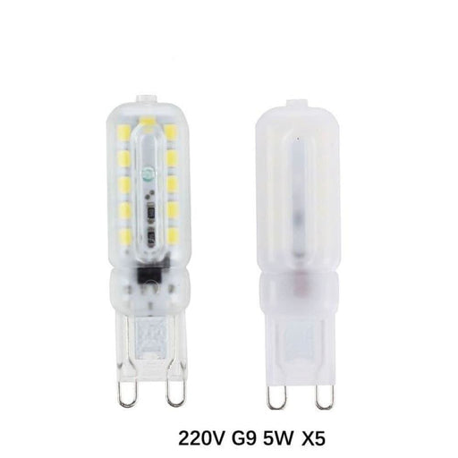5pcs Ac220v Mini G9 Led Lamp 5w Smd 2835 Bulb Milky