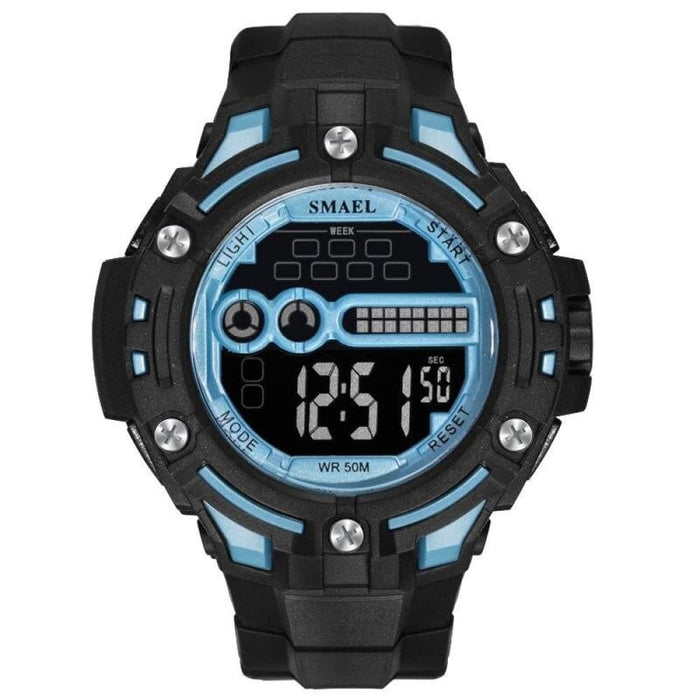 6 In 1 Men’s 40m Waterproof Digital Led Wrist Watch