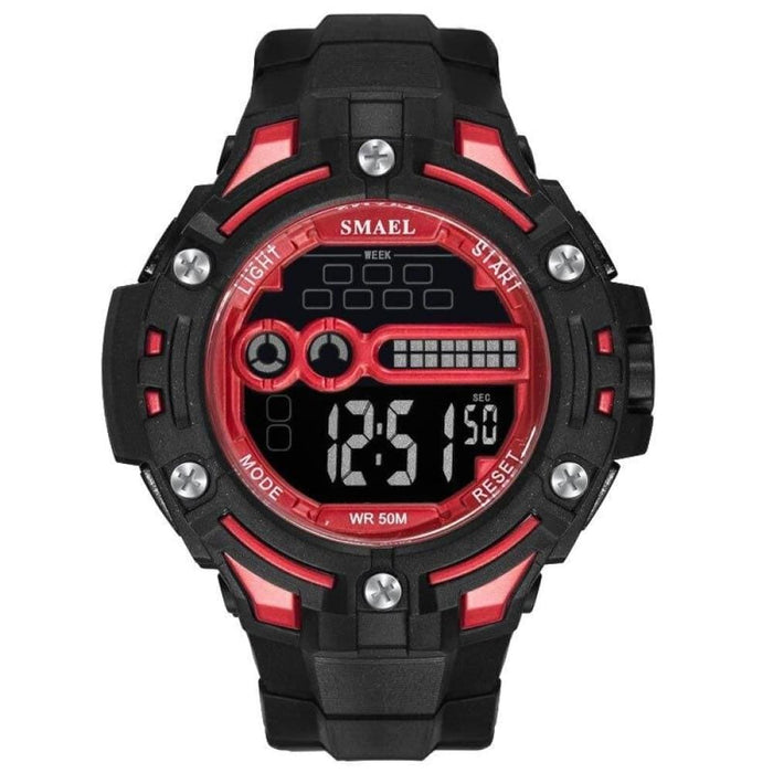 6 In 1 Men’s 40m Waterproof Digital Led Wrist Watch