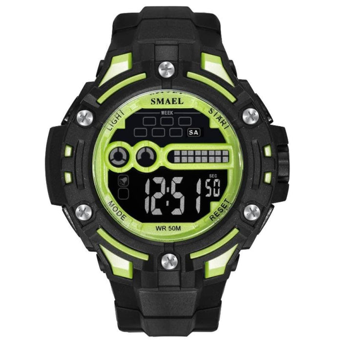 6 In 1 Men’s 40m Waterproof Digital Led Wrist Watch