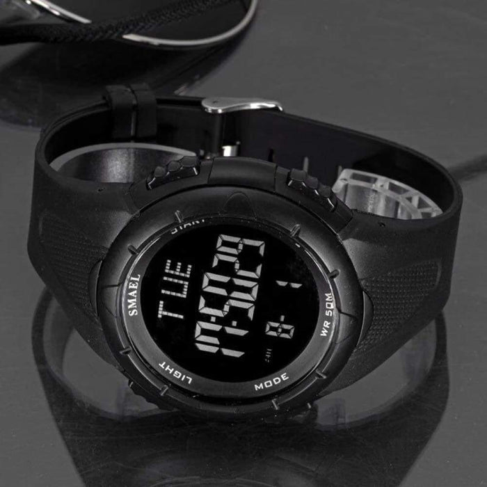 6 In 1 Men’s 50m Waterproof Led Digital Wrist Watch Bracelet