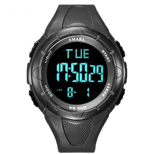 6 In 1 Men’s 50m Waterproof Led Digital Wrist Watch Bracelet