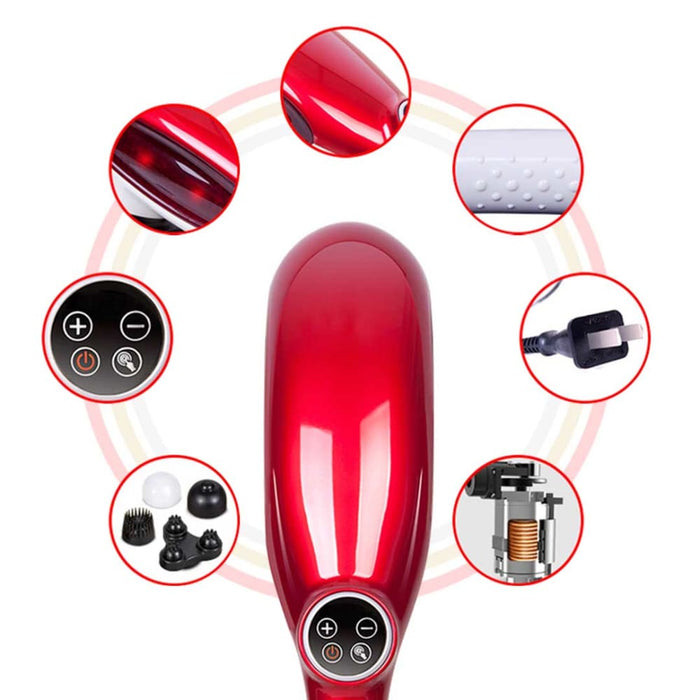6 Heads Portable Handheld Massager Soothing Stimulate Blood