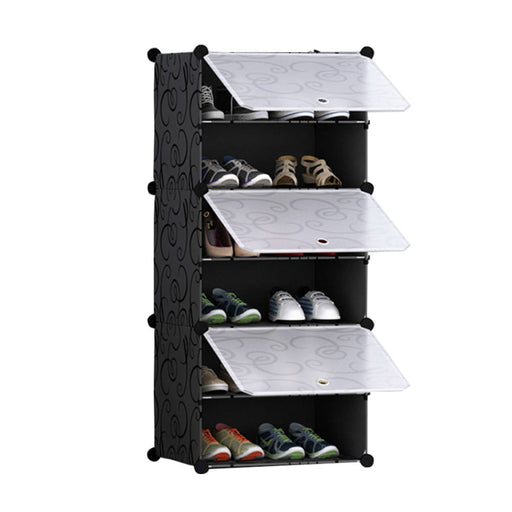 6 Tier Shoe Rack Organizer Sneaker Footwear Storage 