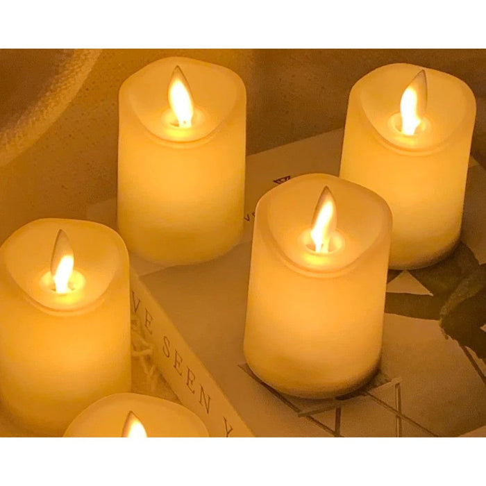 6Pcs Battery Powered Flameless LED Candles With Wick