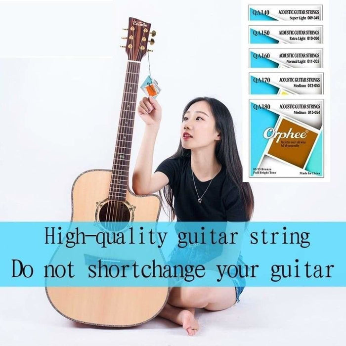 6pcset Acoustic Guitar Strings Qa Series 85 15 Bronze Full