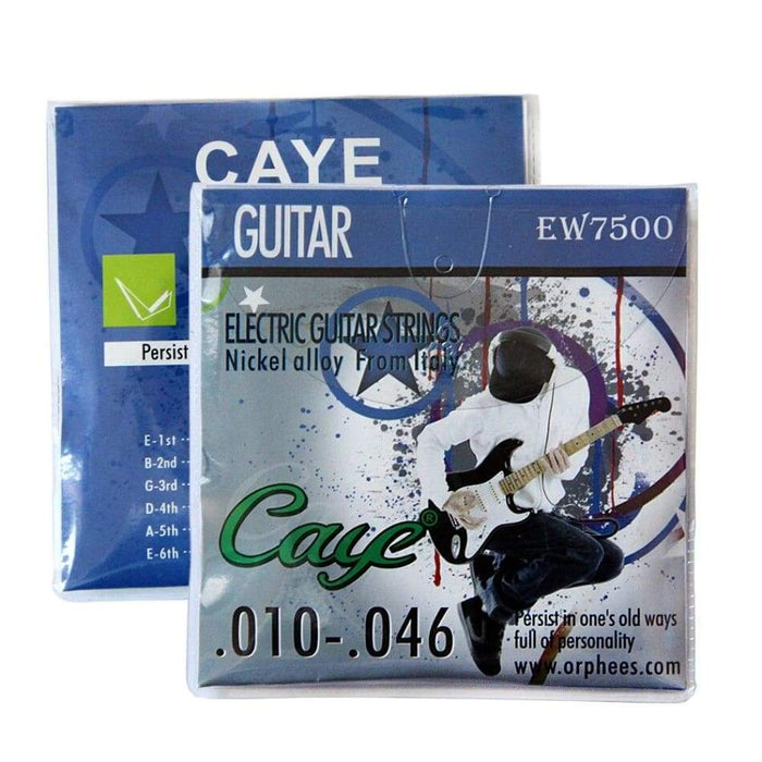 6pcset Caye Ew Electric Guitar Strings Metal Rock Hexagonal