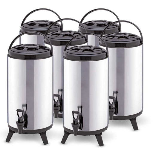 6x 12l Portable Insulated Cold Heat Coffee Tea Beer Barrel