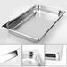 6x Gastronorm Gn Pan Full Size 1 10cm Deep Stainless Steel