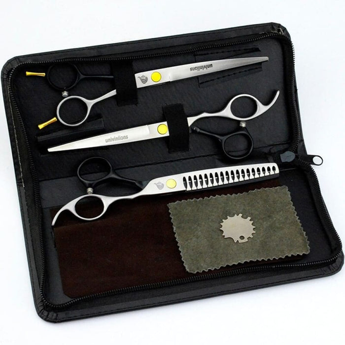 7 Inch Straight & Thinning Up Curved Pet Grooming Scissors