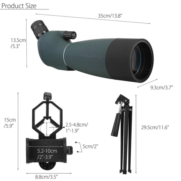 75x70 Zoom Waterproof Binoculars Spotting Scope With Tripod