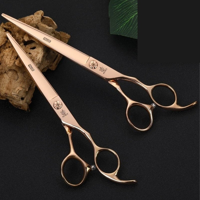 7 7.5 Inch Professional Pet Grooming Scissors for Dogs Cutting Scissors Gold Colour Pet