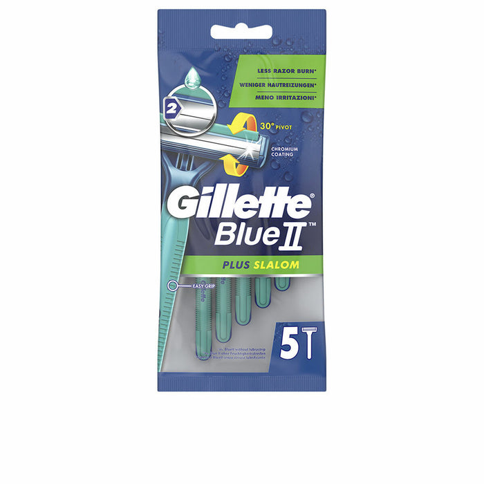 Disposable Razor By Gillette Blue Ii Plus Slalom 5 Units