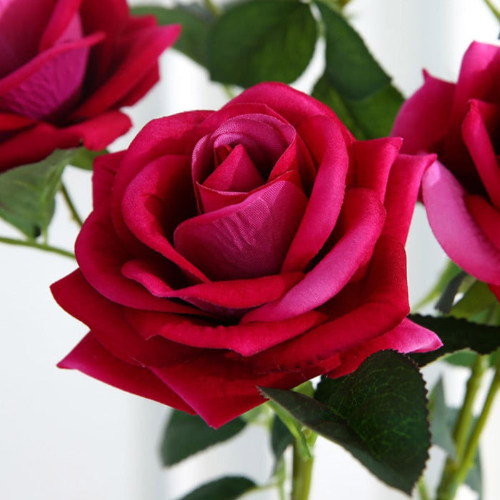 8 Bunch Artificial Silk Rose 5 Heads Flower Fake Bridal