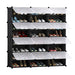 8 Tier 3 Column Shoe Rack Organizer Sneaker Footwear Storage