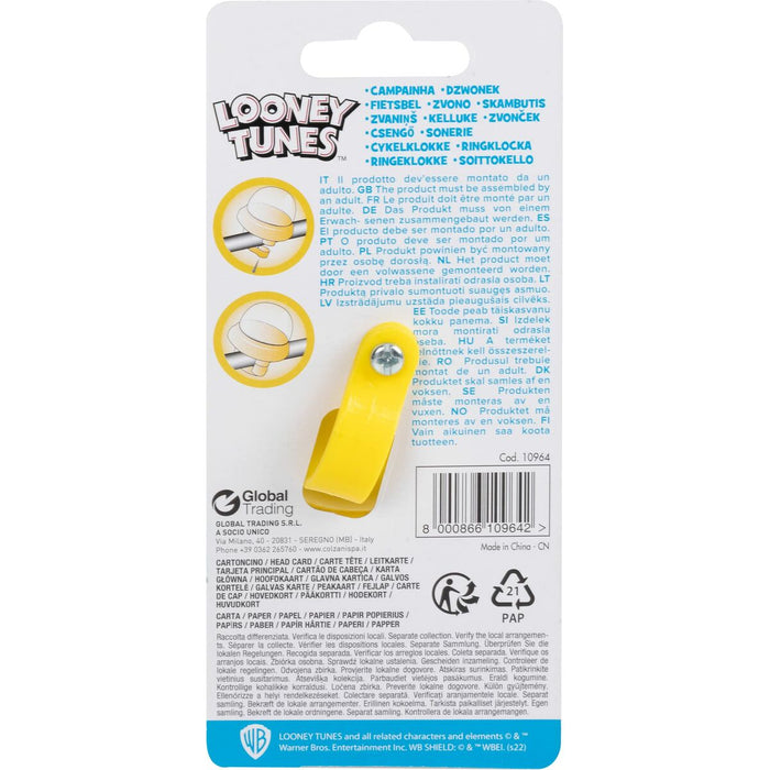 Childrens Bike Bell By Looney Tunes Cz10964 Yellow