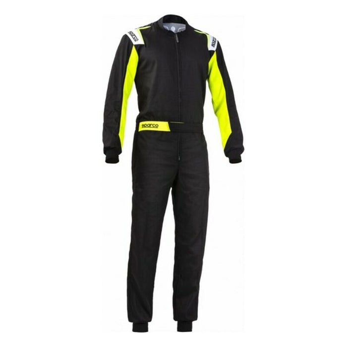 Karting Overalls By Sparco Yellow Black