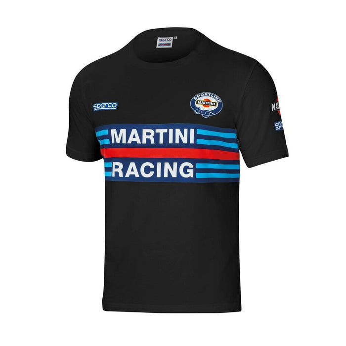 Men's Short Sleeve TShirt By Sparco Martini Racing Black