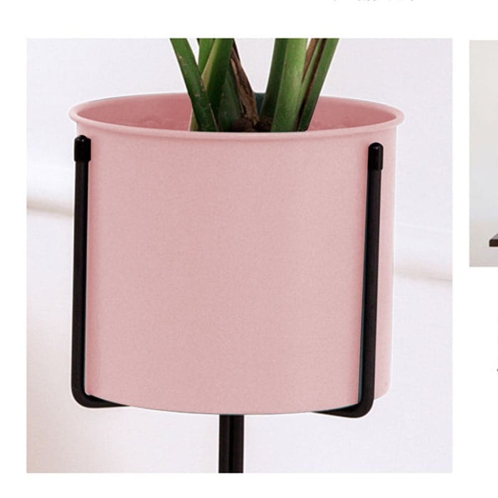 80cm Tripod Flower Pot Plant Stand With Pink Flowerpot