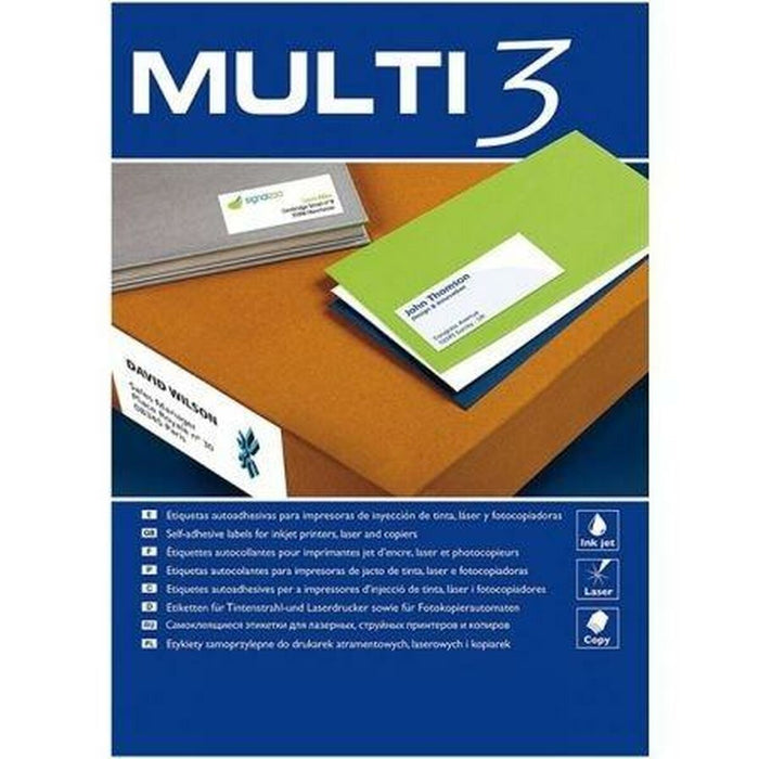 Adhesiveslabels By Multi 3 200 x 144 Mm White 100 Sheets