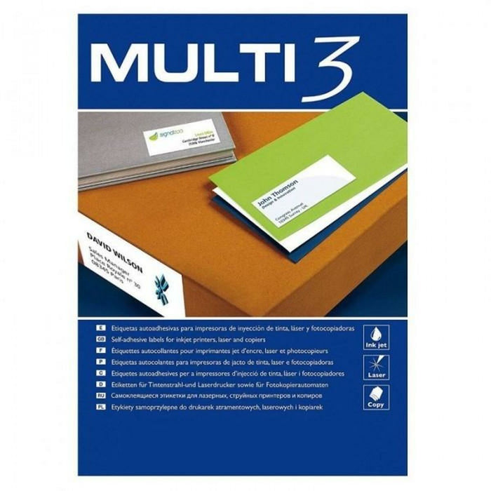 Adhesive Labels By Multi 3 500 Sheets 70 x 35 Mm White