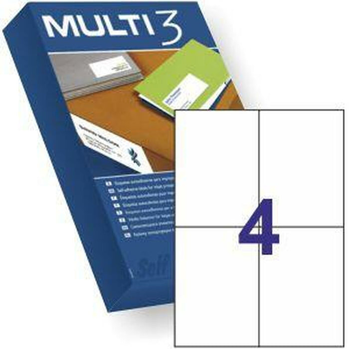 Adhesive Labels By Multi 3 500 Sheets White 105 x 148 Mm