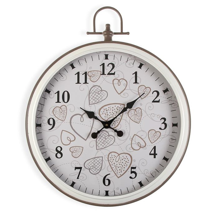 Wall Clock Versa Cozy Hearts Metal 5 X 73.5 X 60 Cm