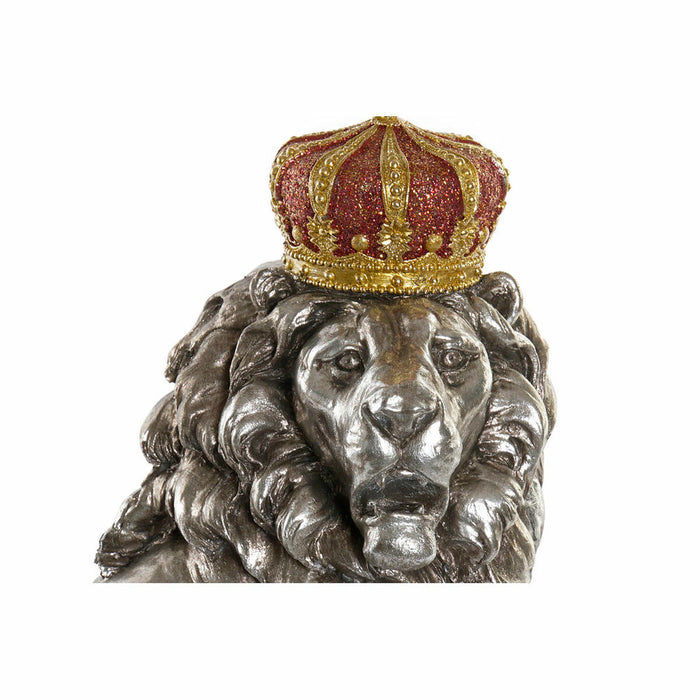 Decorative Figure Dkd Home Decor Silver Lion Resin 42 x 25