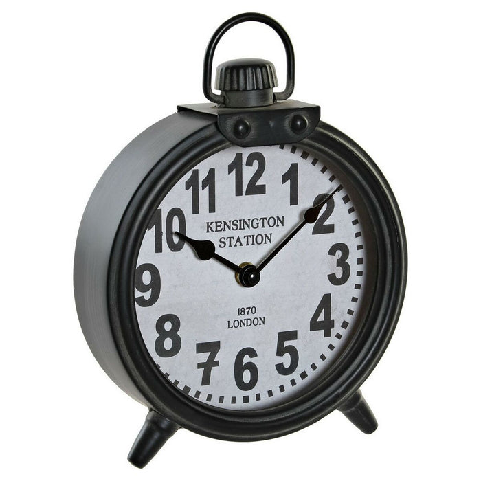 Table Clock Dkd Home Decor Dark Grey Iron 18.5 X 5.5 X 26 Cm
