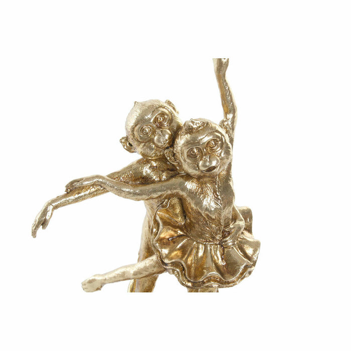 Decorative Figure Dkd Home Decor Fz-95015 18.5 X 11.2 X 29.5 Cm Golden Resin Colonial Monkey