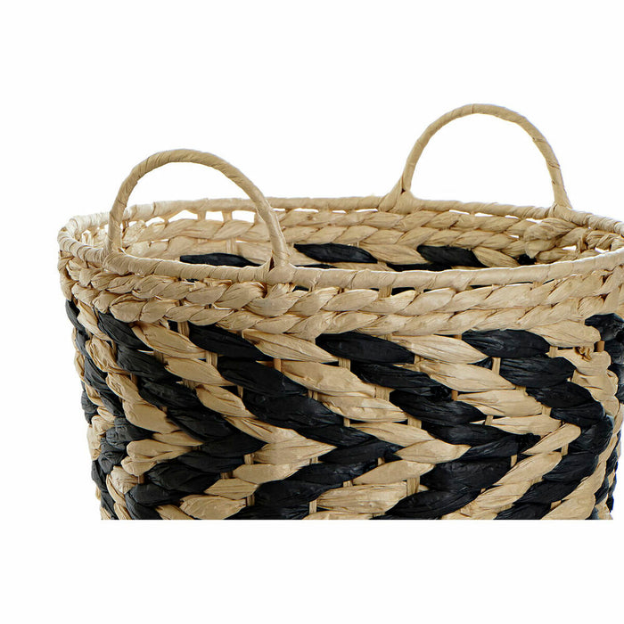 Basket Set Dkd Home Decor Fibre 40 X 40 X 35 Cm