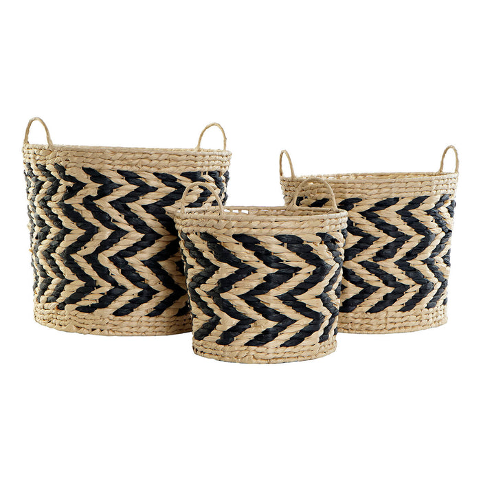 Basket Set Dkd Home Decor Fibre 40 X 40 X 35 Cm