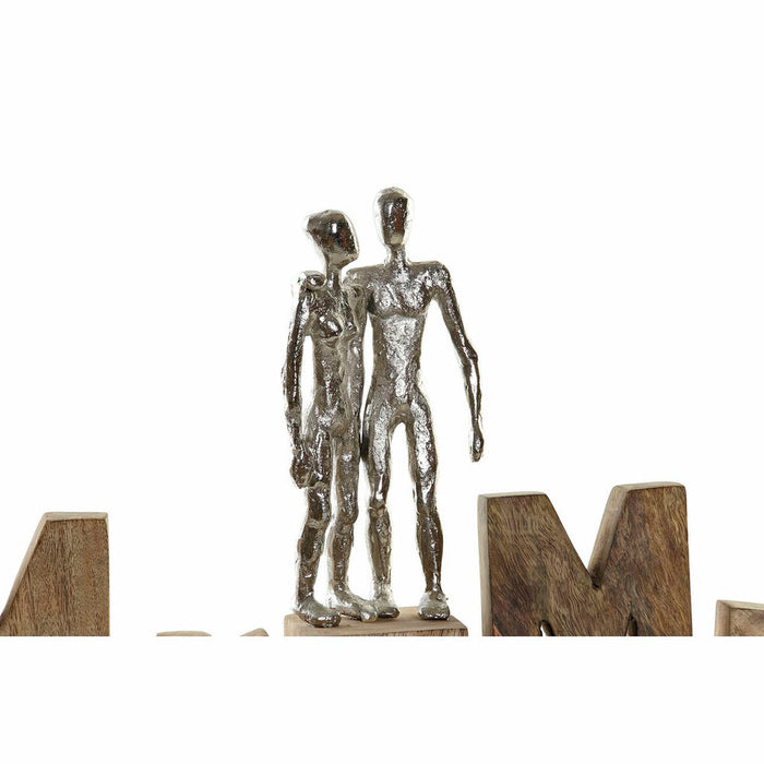 Decorative Figure Dkd Home Decor Mr & Mrs Silver Aluminium