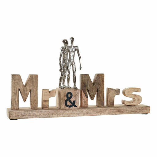 Decorative Figure Dkd Home Decor Mr & Mrs Silver Aluminium