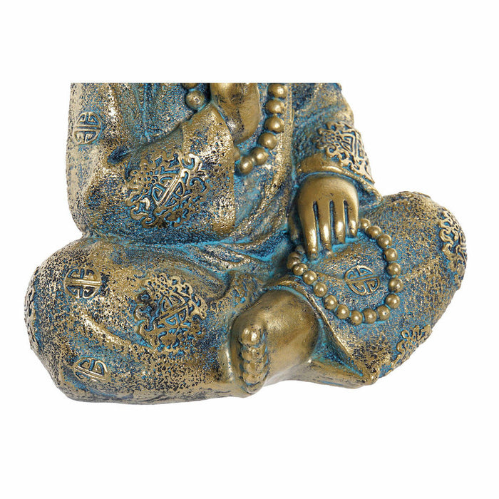 Decorative Figure Dkd Home Decor Blue Multicolour Golden Monk Oriental 17 X 13.6 X 21.8 Cm