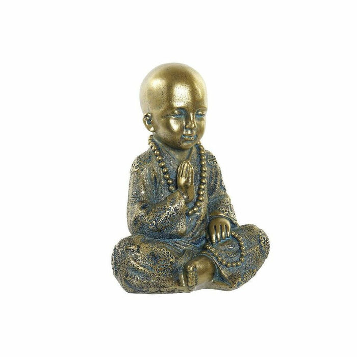 Decorative Figure Dkd Home Decor Blue Multicolour Golden Monk Oriental 17 X 13.6 X 21.8 Cm