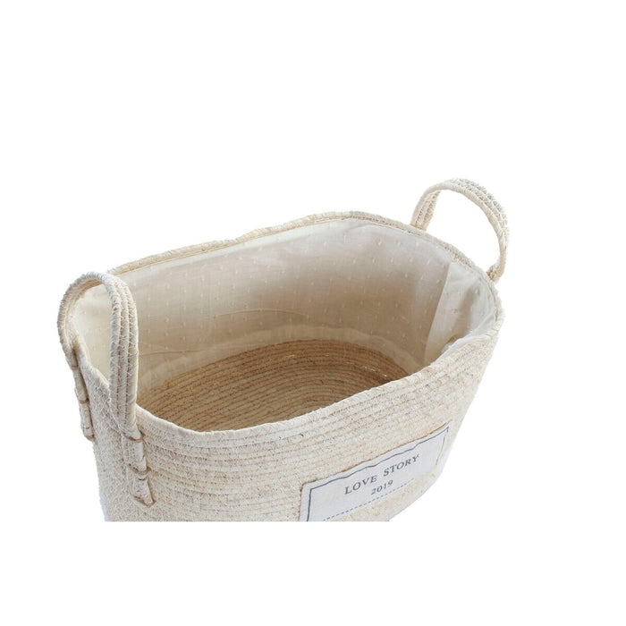 Basket Set Dkd Home Decor Cotton Fibre 34 x 23 20 Cm