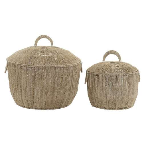 Basket Set Dkd Home Decor 51 x 48 Cm Metal Jute Boho