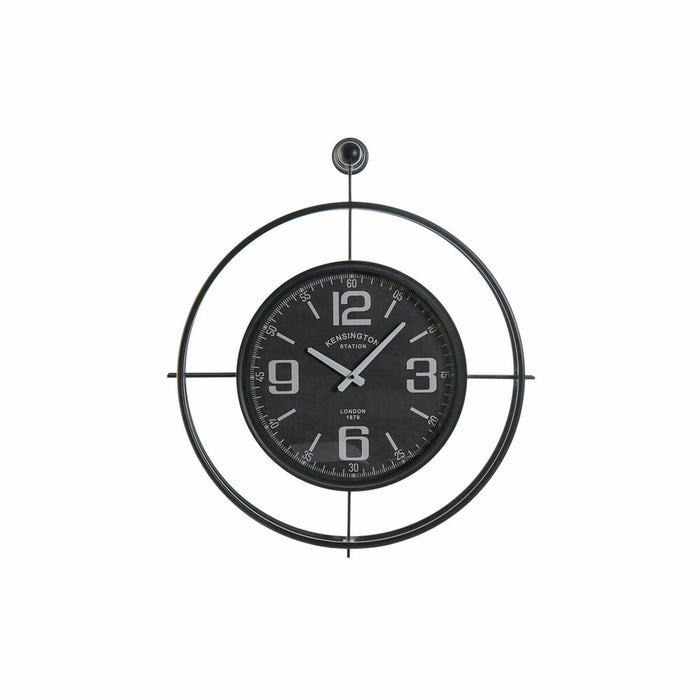 Wall Clock Dkd Home Decor Black Crystal Iron 64 x 9 73 Cm